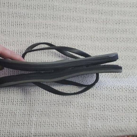 Champion‎ Black Metaflex Sz. 11 Flip Flops Thong Sandals - Picture 4 of 9